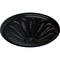 Ekena Millwork Brontes Ceiling Medallion (Fits Canopies up to 3 5/8"), Hand-Painted Jet Black, 25 1/2"OD x 5 1/2"P CM25BRBLF - alternate 3